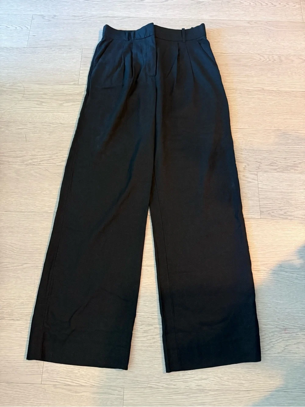 Abercrombie & Fitch Linen-Blend Tailored Pleated Wide Leg Pants Sz 29L